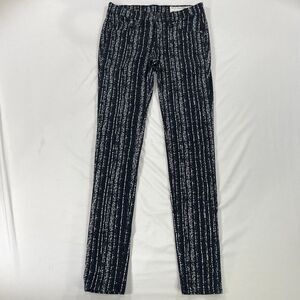 Rag & Bone The Legging Women 26x28 Barcode Print Soft Skinny Pants Stretch Black